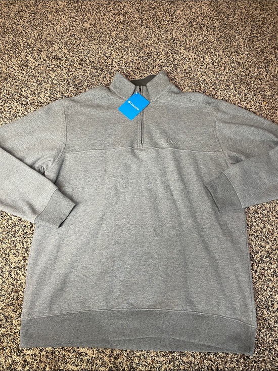 Columbia Other - Columbia Men's Heather Gray Half-Zip Pullover Soft Sweatshirt Size L| NWT